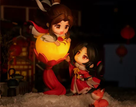 擎苍天官赐福谢怜三郎千灯映阙Q版手办动漫周...