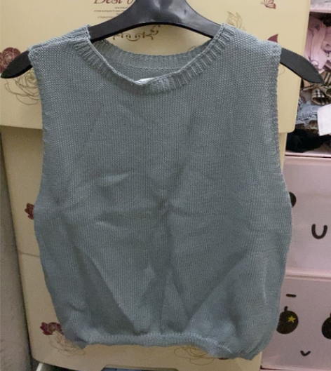 针织背心女夏外穿宽松2022新款西装吊带无...