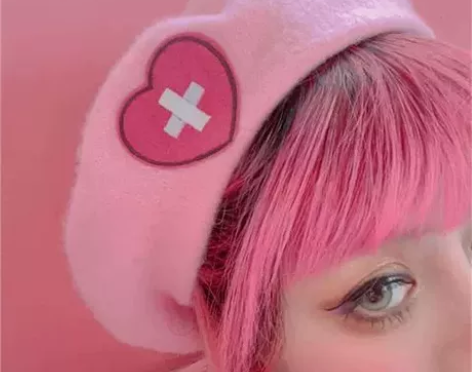 日系原宿Y2K千禧辣妹甜美软妹爱心十字架刺...