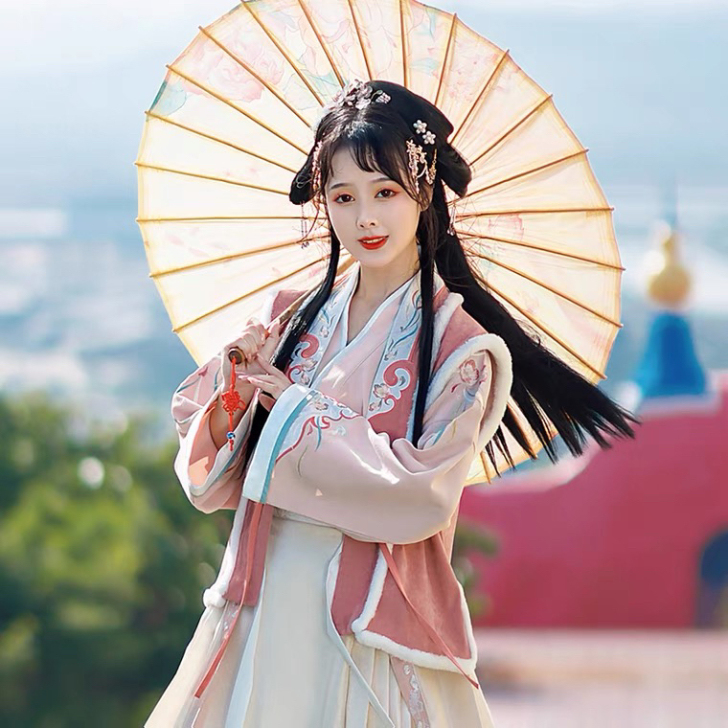 汉尚华莲虞兮说汉服女原创宋制背心对襟衫比甲...