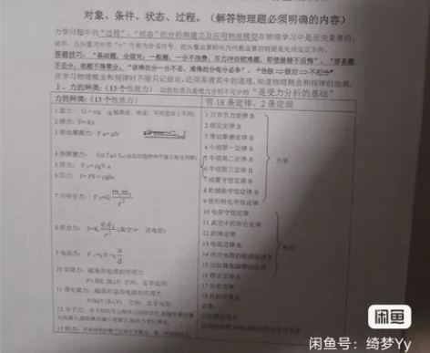 高中物理知识点，自己打印的，低价出售，电子...