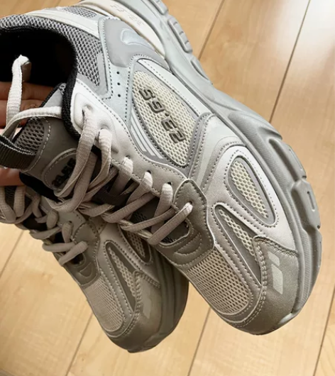 23.65鞋子银灰色老爹鞋女夏炸街小众潮牌...