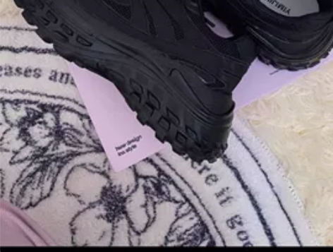 店主一米九 牛皮 黑色老爹鞋女厚底真皮in...