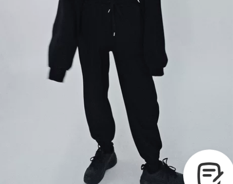 逆光女装加绒黑色运动裤 一套出 50包邮 ...