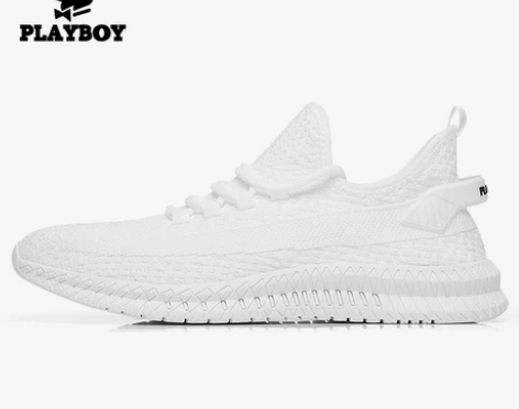 花花公子男鞋网鞋透气白鞋男… 41码明显穿...