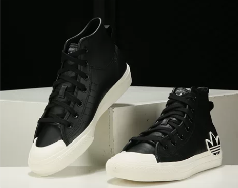 阿迪三叶草，秋冬款高帮复古男女运动鞋，36...