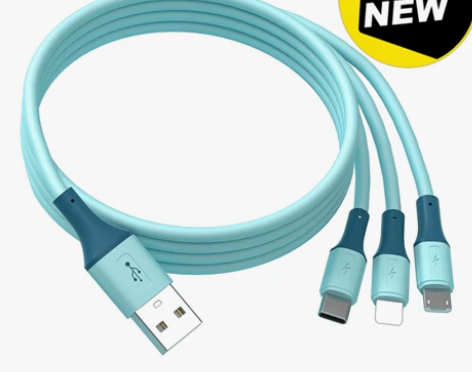 1.5米三合一数据线快充一拖三手机充电线适...