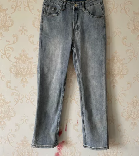 牛仔裤黑色、蓝色都有看图，全部十五不包邮，...