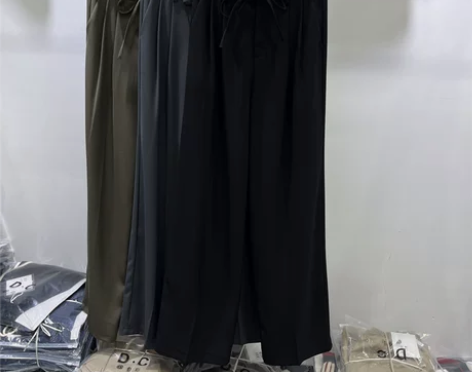 系带西装裤女秋季2022新款高腰垂感阔腿裤...