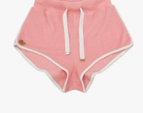 复古宫殿原创 春夏新 芭比粉复古白边显腿长...