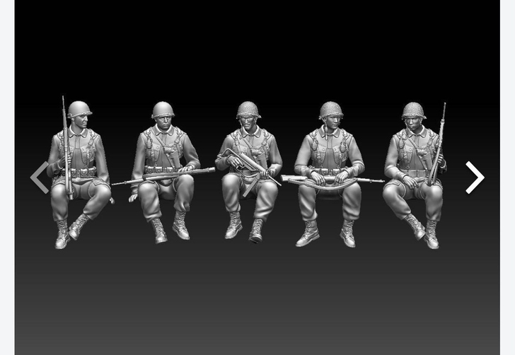 二战美军坐姿兵人模型