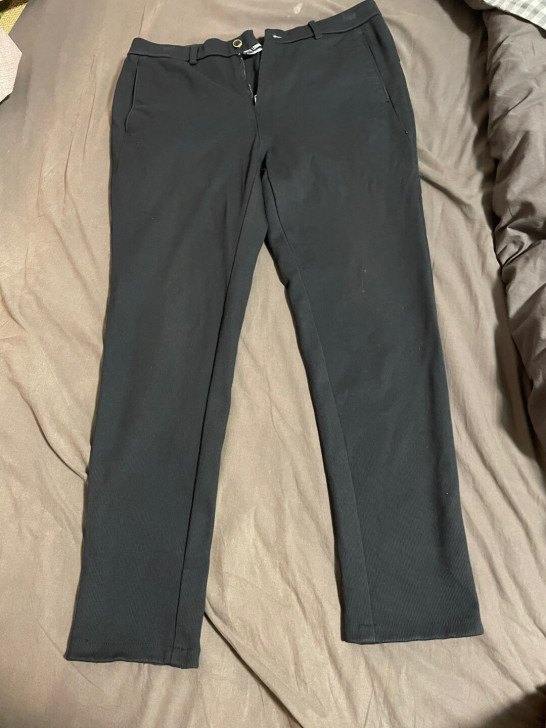 男款螺纹休闲裤， 修身款， L码，