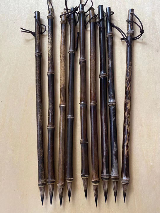 紫毫小楷毛笔抄经写小字瘦金体书法国画黑竹节...