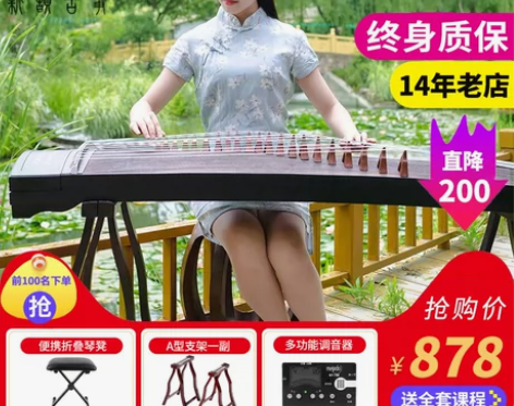 新韵古筝琴 初学者成人儿童实木专业考级便携...