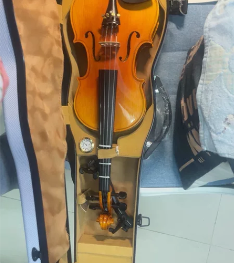 新品包邮独板整板真虎纹斯式小提琴成人初学型...