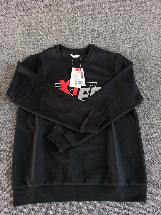 特步童装男童全新专柜正品儿童套头卫衣男童字...