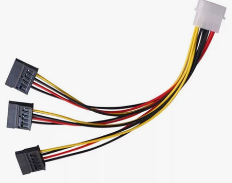 包邮电脑硬盘电源线 大4p转sata口1分...