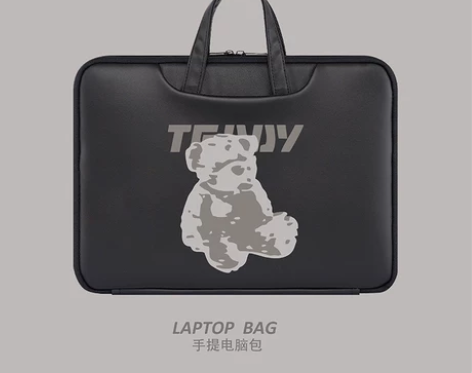 笔记本电脑包手提时尚15.6寸小米女黑色荣...