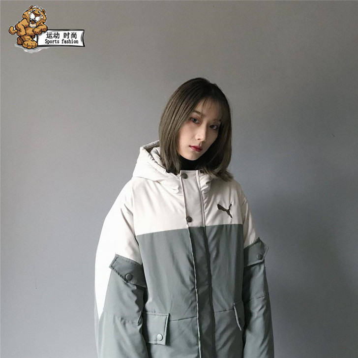 PUMA彪马女连帽工装羽绒服冬季棉服宽松加...