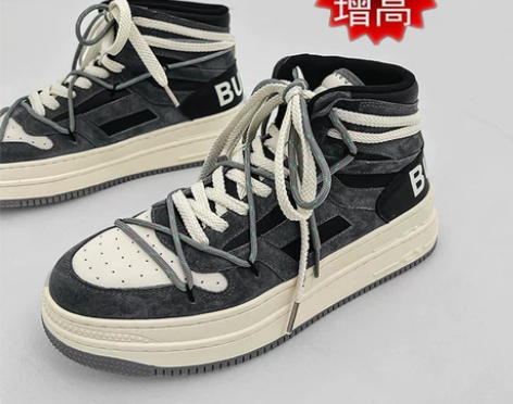 男鞋内增高秋季潮牌隐形增高10cm百搭厚底...