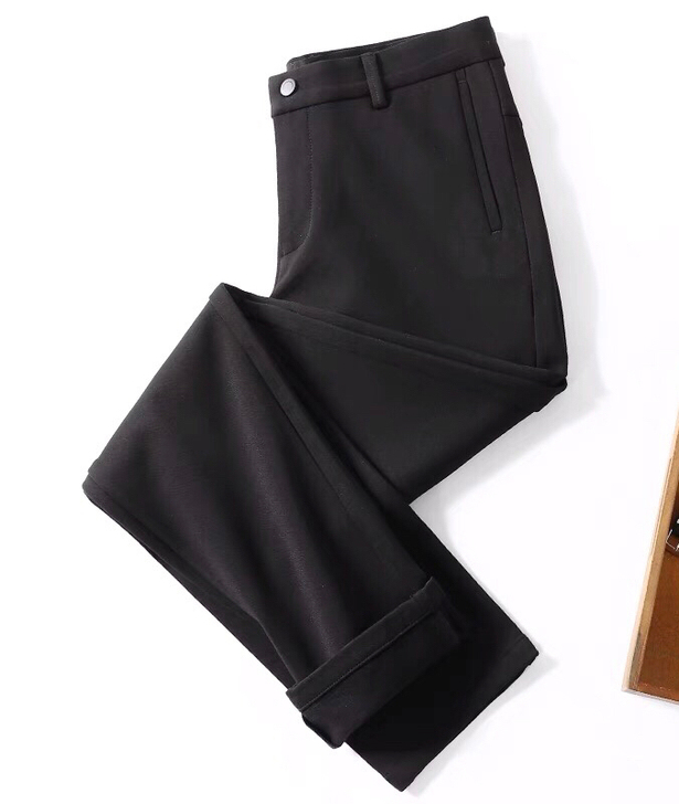 男士黑色弹力休闲裤