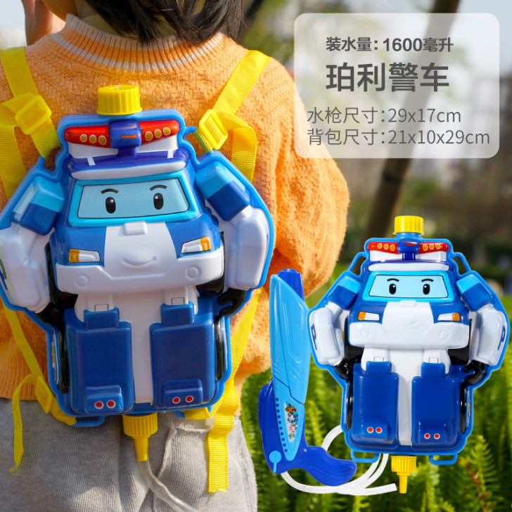儿童背包水枪玩具抽拉式大容量喷水枪打水仗神...