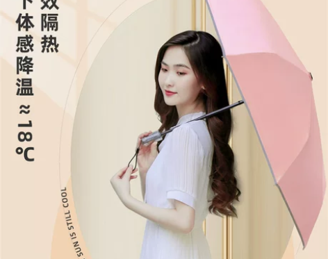 超轻量全自动防回弹防晒UV遮阳伞轻收折叠