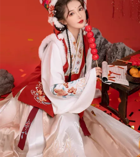 出租 耀春林间鹿原创明制汉服女刺绣短袄马面...