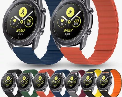 适用小米color磁吸硅胶手表带amazf...