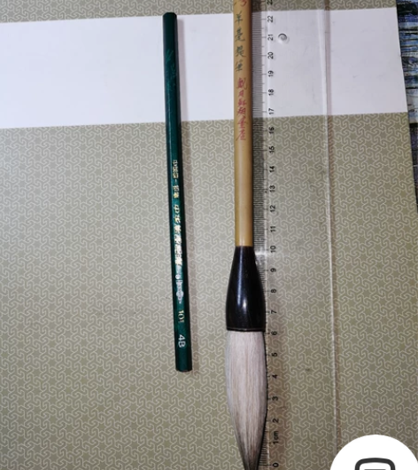 60年代戴月轩湖笔店款一号羊毫提笔，牛角笔...