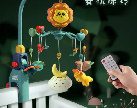 新生婴儿床铃悬挂式宝宝车防斜视益智早教旋转...