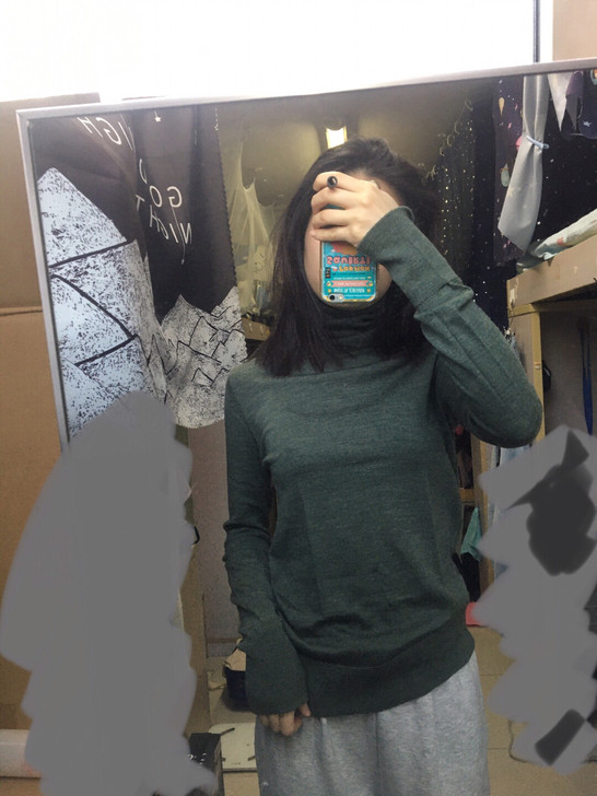 GAP高领堆堆领羊毛针织衫女秋冬内搭羊绒衫...