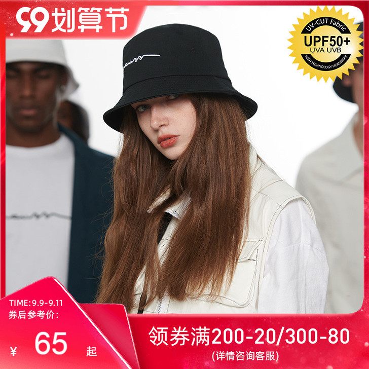 CACUSS渔夫帽女夏季情侣帽子女大头围春...