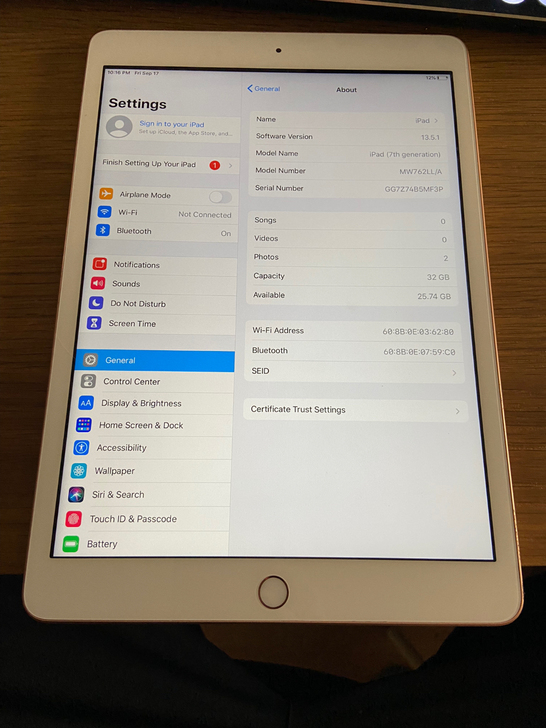 ipad 2019款 32G wifi版