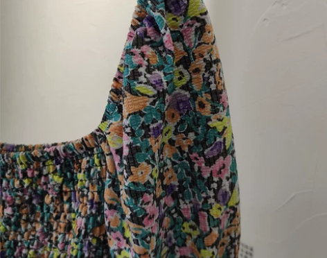 碎花连衣裙女夏泡泡袖高腰显瘦短裙法式收腰…...