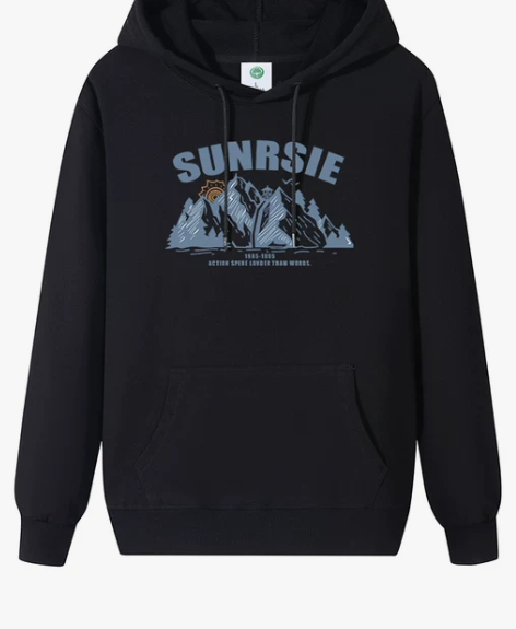 2022年新款加绒连帽卫衣男