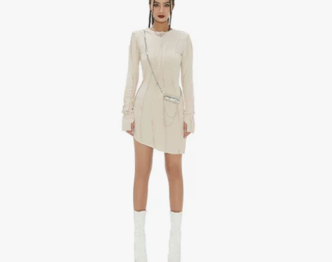 TERGOLY欧美风炸街修身显瘦收腰裙水波...