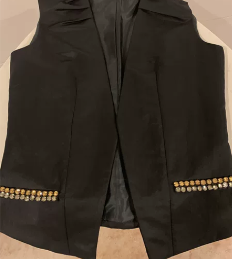 OL职场、休闲百搭 春夏黑色马甲 中性风 ...