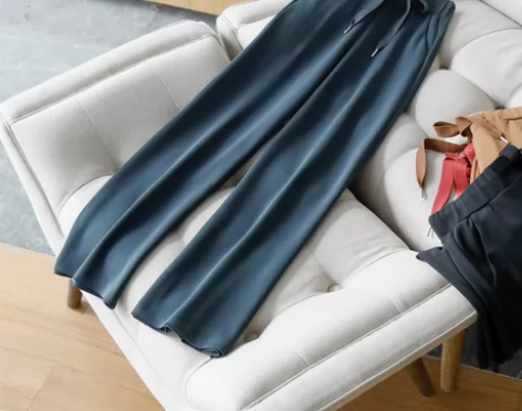 这款惬意，舒适无比！莫代尔弹力高腰休闲裤阔...