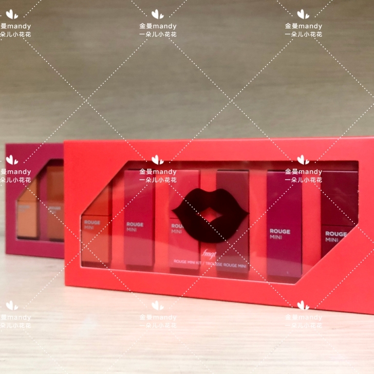 菲诗小铺水慕唇膏迷你套装经典红、裸棕系列2...