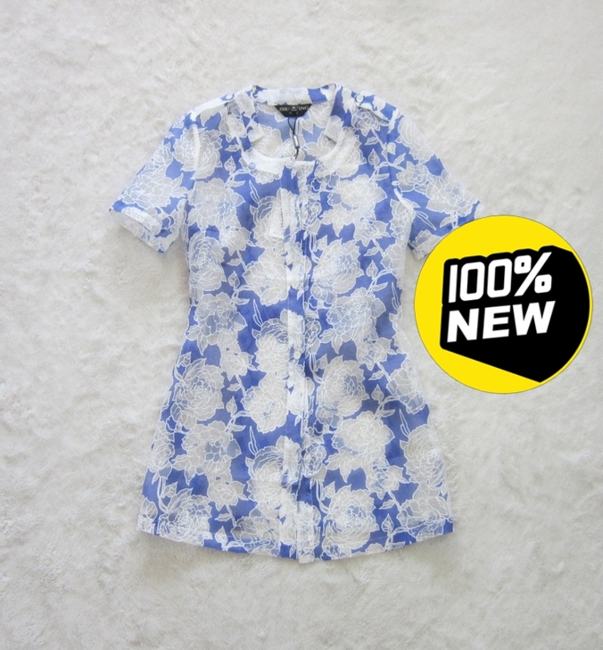 全新正品琢盈女夏季欧根纱蕾丝衫   保证全...