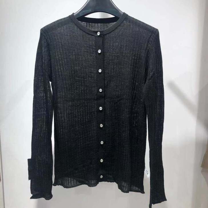 202012 水洗羊毛修身竖条纹显瘦打底开...