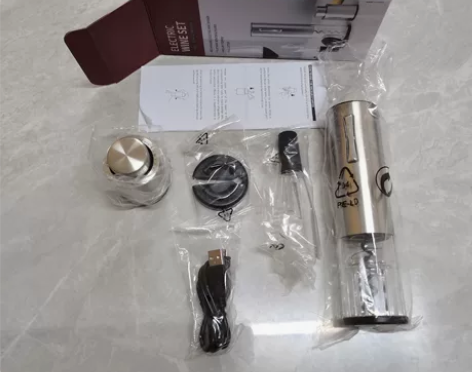 圆乐定制版企业礼品红酒开瓶器套装，不锈钢充...