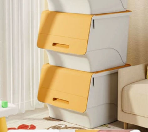 塑料大号翻盖收纳箱儿童玩具衣物零食收纳整理...