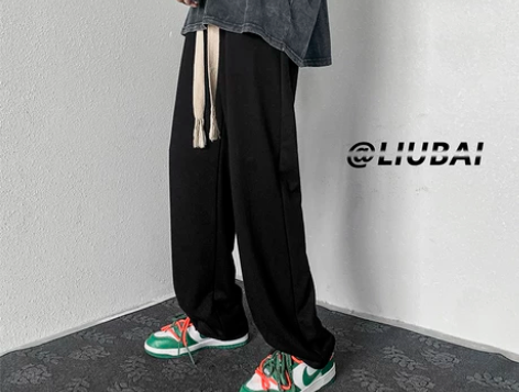 休闲裤男潮牌夏季宽松百搭直筒裤港风韩版潮流...