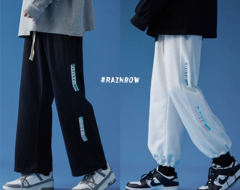 胖胖哥休闲裤男夏季薄款潮流大码冰丝裤束脚裤...