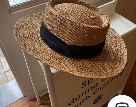 SR Sukii法式复古草编帽子女夏季防晒...