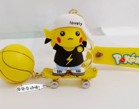 #春日出游必备 正版宝可梦皮卡丘钥匙扣可爱...