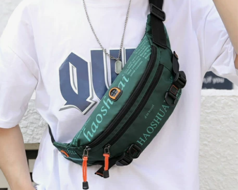 2022新款过肩包尼龙腰包男女运动胸包休闲...