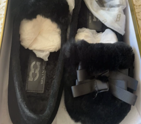 真皮獭兔毛豆豆鞋，有3厘米内增高，37码，...